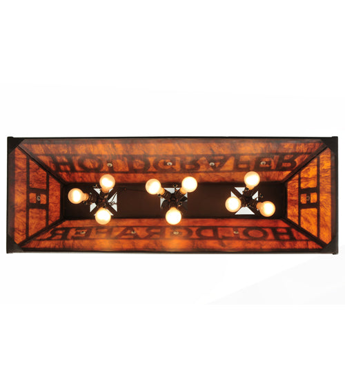 Meyda Lighting Personalized 48" 9-Light Cafe Noir Holdgrafer Island Pendant Light With Maduro Idalight Shade