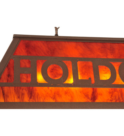 Meyda Lighting Personalized 48" 9-Light Cafe Noir Holdgrafer Island Pendant Light With Maduro Idalight Shade