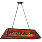 Meyda Lighting Personalized 48" 9-Light Cafe Noir Holdgrafer Island Pendant Light With Maduro Idalight Shade