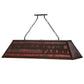 Meyda Lighting Personalized 48" 9-Light Cafe Noir Schollmeyer Farms Island Pendant Light With Maduro Idalight Shade Glass