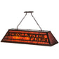 Meyda Lighting Personalized 48" 9-Light Cafe Noir Schollmeyer Farms Island Pendant Light With Maduro Idalight Shade Glass