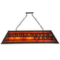 Meyda Lighting Personalized 48" 9-Light Cafe Noir Schollmeyer Farms Island Pendant Light With Maduro Idalight Shade Glass