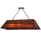 Meyda Lighting Personalized 48" 9-Light Cafe Noir Schollmeyer Farms Island Pendant Light With Maduro Idalight Shade Glass