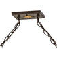 Meyda Lighting Personalized 48" 9-Light Cafe Noir Schollmeyer Farms Island Pendant Light With Maduro Idalight Shade Glass