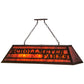 Meyda Lighting Personalized 48" 9-Light Cafe Noir Schollmeyer Farms Island Pendant Light With Maduro Idalight Shade Glass