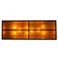 Meyda Lighting Personalized 48" 9-Light Flat Black Rockin' C Ranch Island Pendant Light With Amber Mica Shade Glass