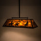 Meyda Lighting Personalized 48" 9-Light Mahogany Bronze Ranch Island Pendant Light With Amber Mica Shade Glass