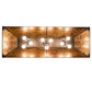 Meyda Lighting Personalized 48" 9-Light Mahogany Bronze Ranch Island Pendant Light With Amber Mica Shade Glass