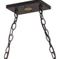 Meyda Lighting Personalized 48" 9-Light Timeless Bronze Regalo Ranch Island Pendant Light With Amber Mica Shade Glass