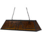 Meyda Lighting Personalized 48" 9-Light Timeless Bronze Regalo Ranch Island Pendant Light With Amber Mica Shade Glass