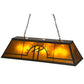 Meyda Lighting Personalized 48" 9-Light Timeless Bronze Regalo Ranch Island Pendant Light With Amber Mica Shade Glass