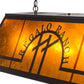 Meyda Lighting Personalized 48" 9-Light Timeless Bronze Regalo Ranch Island Pendant Light With Amber Mica Shade Glass