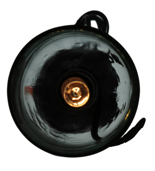 Meyda Lighting Personalized 5" Black Mini Pendant Light With Clear Green Canaletto Wine Bottle Shade Glass