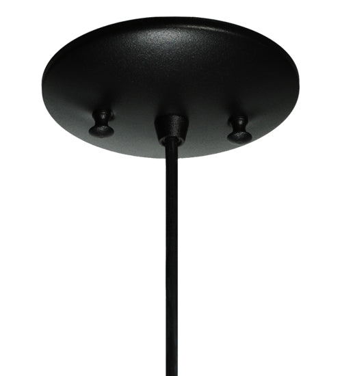 Meyda Lighting Personalized 5" Black Mini Pendant Light With Clear Green Canaletto Wine Bottle Shade Glass