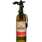 Meyda Lighting Personalized 5" Textured Black Mini Pendant Light With Green Hey Mambo Wine Bottle Shade Glass