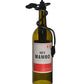 Meyda Lighting Personalized 5" Textured Black Mini Pendant Light With Green Hey Mambo Wine Bottle Shade Glass