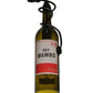 Meyda Lighting Personalized 5" Textured Black Mini Pendant Light With Green Hey Mambo Wine Bottle Shade Glass