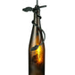 Meyda Lighting Personalized 5" Textured Black Thirsty Owl Mini Pendant Light With Amber Wine Bottle Shade Glass