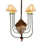 Meyda Lighting Personalized 51" 8-Light Antique Copper & Tarnished Copper Canoe Chandelier With Beige Textrene Shade