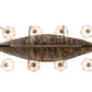 Meyda Lighting Personalized 51" 8-Light Antique Copper & Tarnished Copper Canoe Chandelier With Beige Textrene Shade