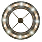 Meyda Lighting Personalized 52" 24-Light Antique Copper Waldheim Inverted Pendant Light With Silver Mica Shade Glass