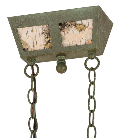 Meyda Lighting Personalized 52" 8-Light Tarnished Copper Canoe Island Chandelier With Brown Textrene Shade