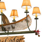 Meyda Lighting Personalized 52" 8-Light Tarnished Copper Canoe Island Chandelier With Brown Textrene Shade