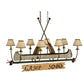 Meyda Lighting Personalized 52" 8-Light Tarnished Copper Chandelier With Beige Fabric Shade