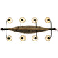 Meyda Lighting Personalized 52" 8-Light Tarnished Copper Chandelier With Beige Fabric Shade