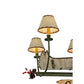 Meyda Lighting Personalized 52" 8-Light Tarnished Copper Chandelier With Beige Fabric Shade