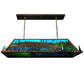 Meyda Lighting Personalized 54" 9-Light Antique Copper Tucker's Island Pendant Light With Multi-Colored Shade Glass