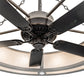 Meyda Lighting Personalized 55" 15-Light Nickel Silver Valenti's Chandelier With White Textrene Shade and Fan