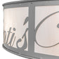 Meyda Lighting Personalized 55" 15-Light Nickel Silver Valenti's Chandelier With White Textrene Shade and Fan