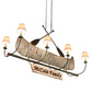 Meyda Lighting Personalized 57" 8-Light Antique Copper Canoe Chandelier With Taos Parchment Shade