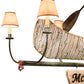 Meyda Lighting Personalized 57" 8-Light Antique Copper Canoe Chandelier With Taos Parchment Shade