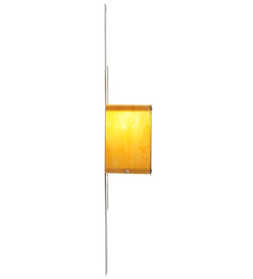 Meyda Lighting Personalized 9" Brushed Stainless Steel Room Number Wall Sconce With Amber Quartz Idalight Shade