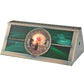 Meyda Lighting Personalized 9" Chambersburg Banker's Antique Frame With Red & Green Shade Glass