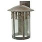 Meyda Lighting Personalized RC/EC 15" Vintage Copper Solid Mount Wall Sconce With Clear Seeded Shade Glass