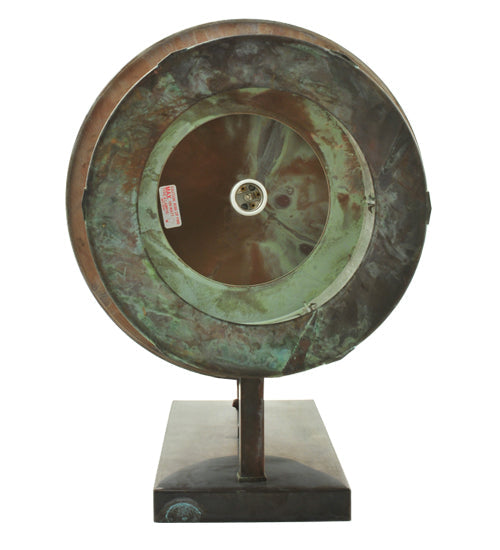 Meyda Lighting Personalized RC/EC 15" Vintage Copper Solid Mount Wall Sconce With Clear Seeded Shade Glass