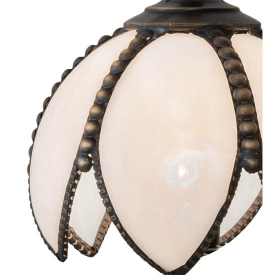 Meyda Lighting Petal Bud 6" White Art Shade Glass