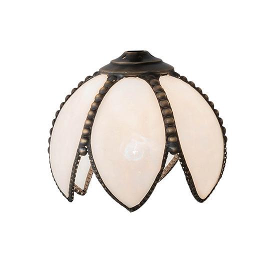 Meyda Lighting Petal Bud 6" White Art Shade Glass