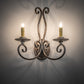 Meyda Lighting Phillipe 15" 2-Light Cornith Wall Sconce With Ivory Faux Candlelight