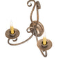 Meyda Lighting Phillipe 15" 2-Light Cornith Wall Sconce With Ivory Faux Candlelight