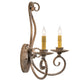 Meyda Lighting Phillipe 15" 2-Light Cornith Wall Sconce With Ivory Faux Candlelight