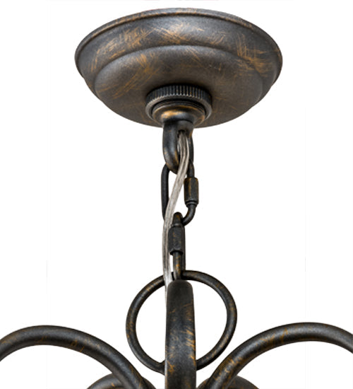 Meyda Lighting Phillipe 42" 10-Light French Bronze Chandelier With Black Textrene Shade