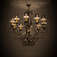 Meyda Lighting Phillipe 42" 10-Light French Bronze Chandelier With Black Textrene Shade