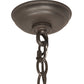 Meyda Lighting Phoebus 30" 4-Light Wrought Iron Inverted Pendant Light With Beige Travertine Idalight Shade