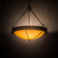 Meyda Lighting Phoebus 32" 4-Light Cajun Spice Inverted Pendant Light With Beige Tawnyrock Idalight Shade Glass