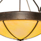 Meyda Lighting Phoebus 32" 4-Light Cajun Spice Inverted Pendant Light With Beige Tawnyrock Idalight Shade Glass
