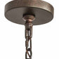 Meyda Lighting Phoebus 32" 4-Light Cajun Spice Inverted Pendant Light With Beige Tawnyrock Idalight Shade Glass